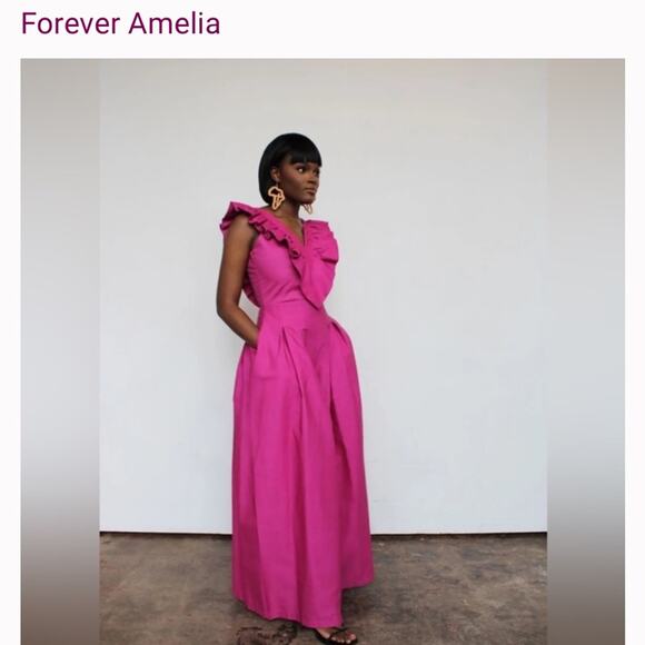 Amari jumpsuit in fuchsia pink - Picture 6 of 16